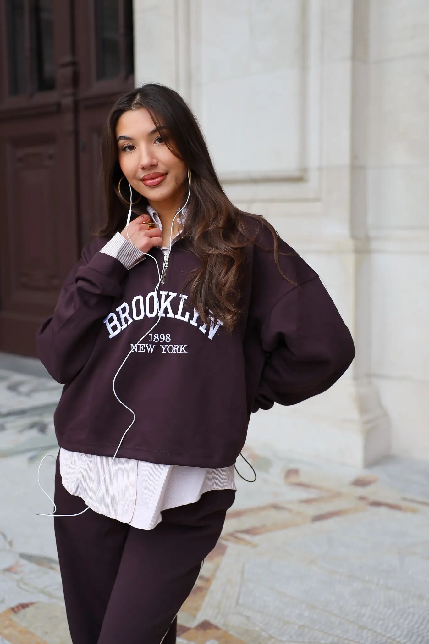 Sweater Rits Brooklyn Bruin