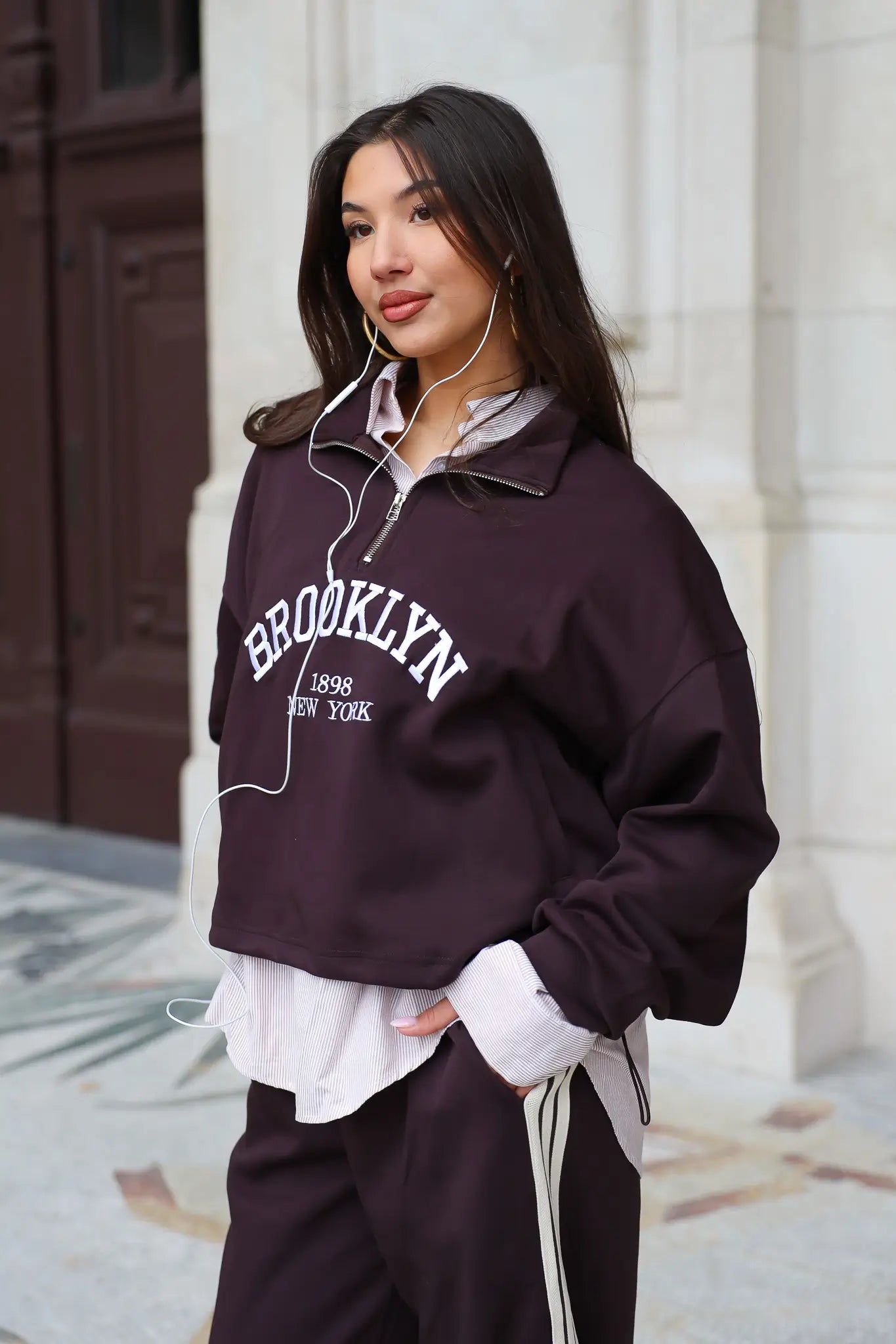 Sweater Rits Brooklyn Bruin