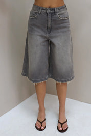 Denim Jort Bruin