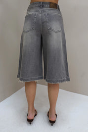 Denim Jort Bruin