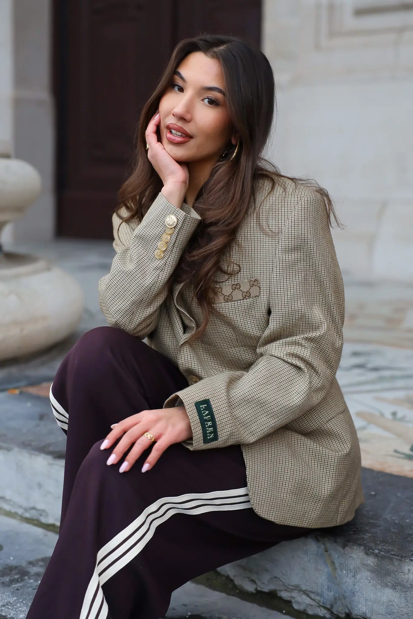 Atelier Series Reworked Designer Blazer Khaki