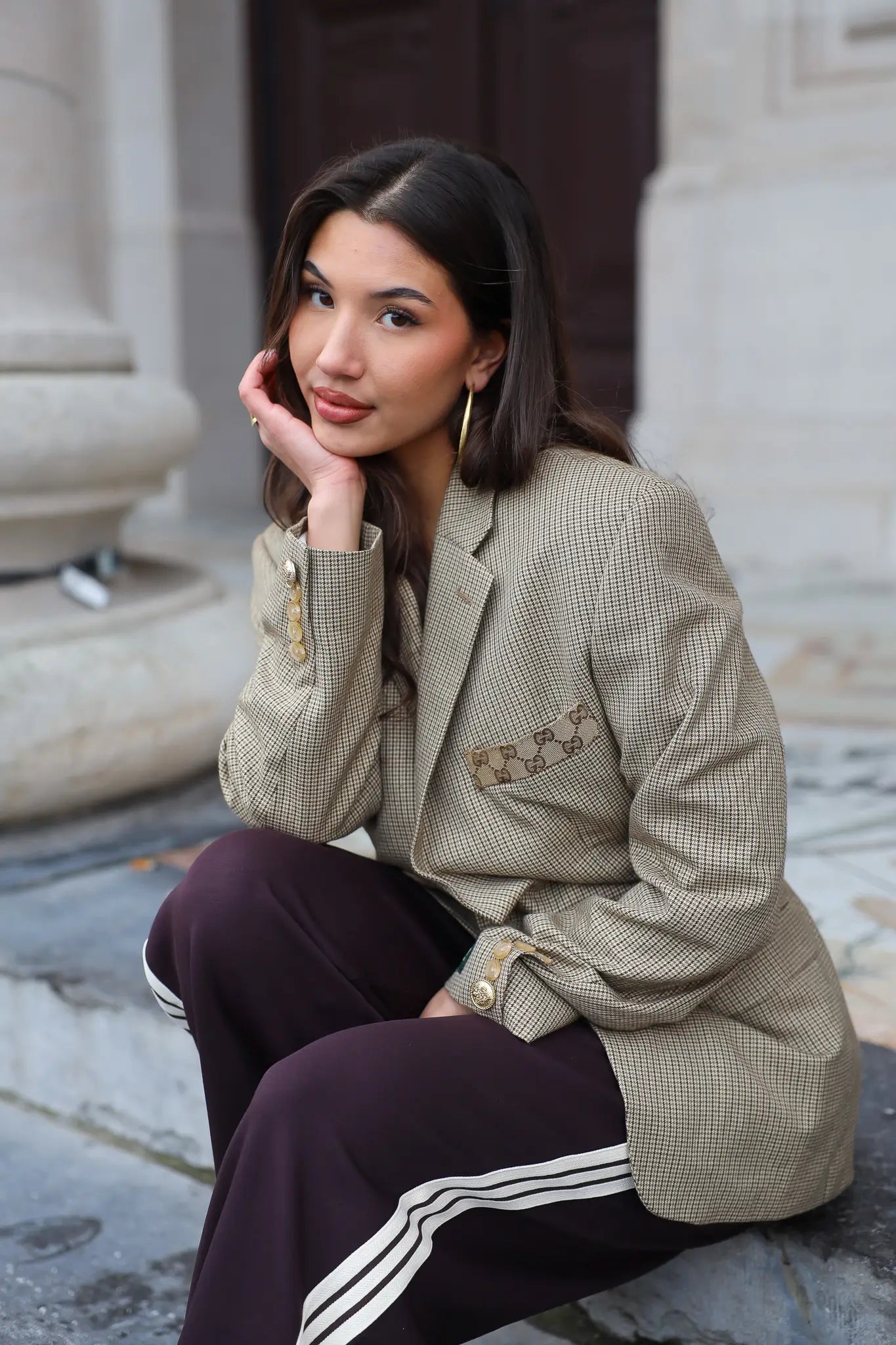 Atelier Series Reworked Designer Blazer Khaki