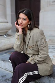 Atelier Series Reworked Designer Blazer Khaki