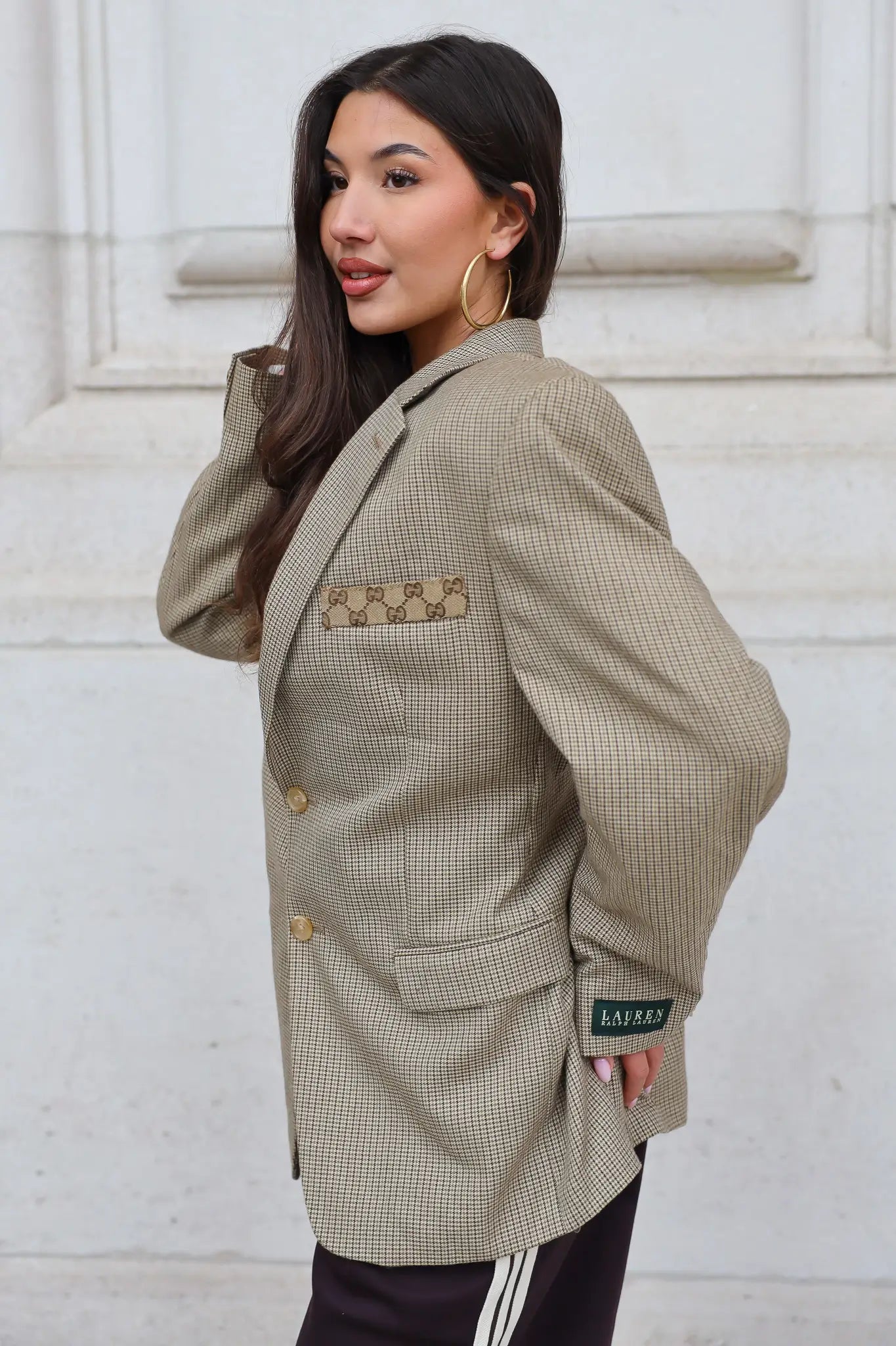 Atelier Series Reworked Designer Blazer Khaki