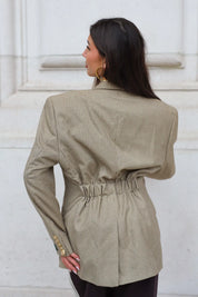 Atelier Series Reworked Designer Blazer Khaki