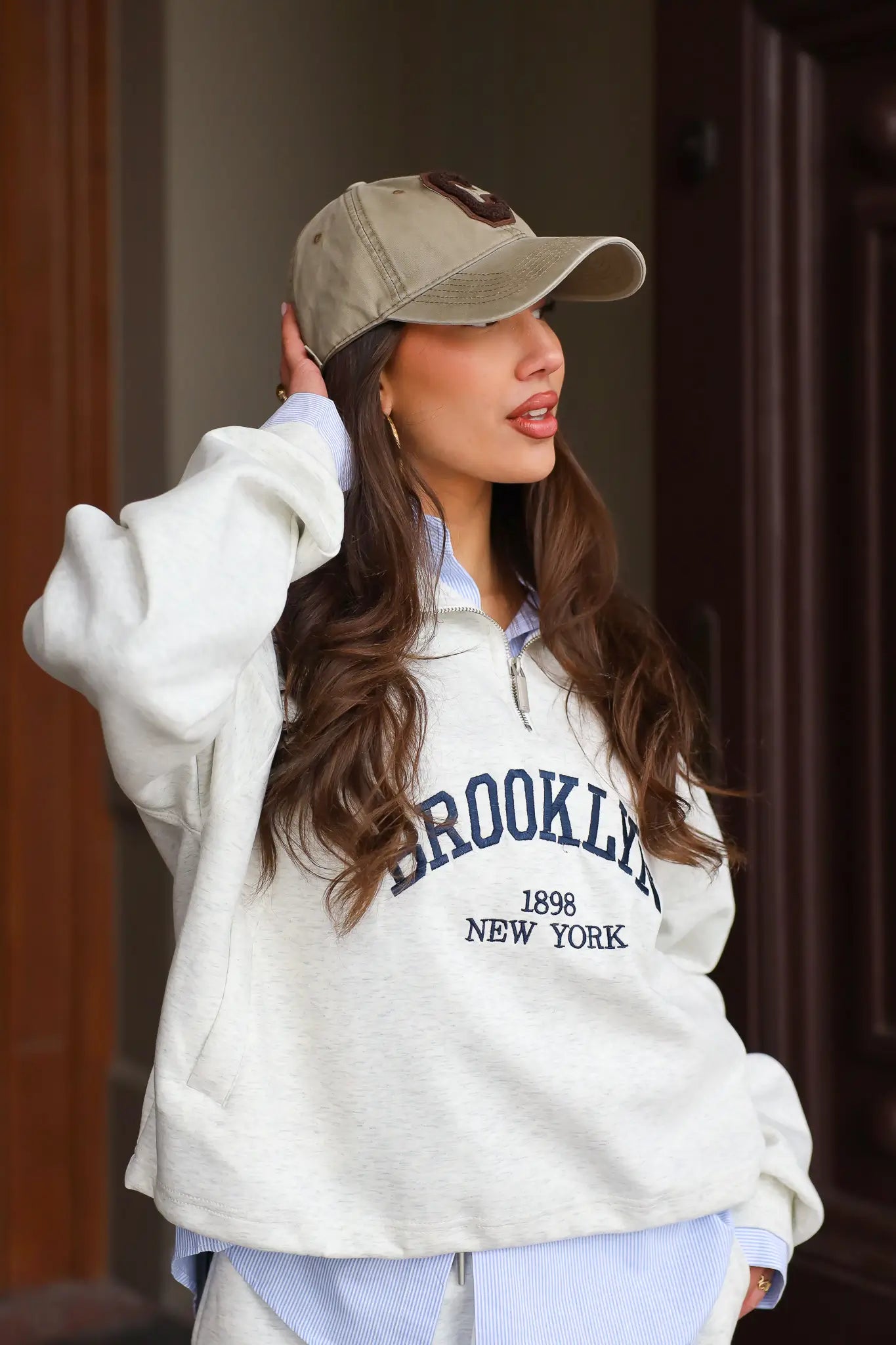 Sweater Rits Brooklyn Grijs