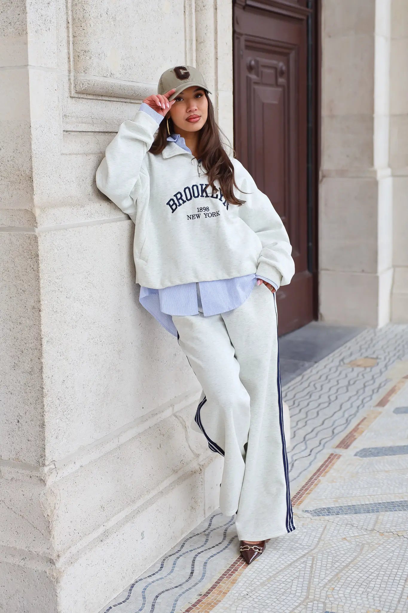 Sweater Rits Brooklyn Grijs