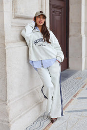 Jogger Straight Strepen Grijs