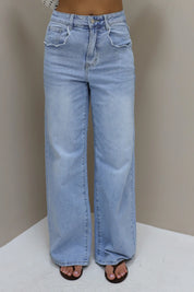 Jeans Wide Leg Stretch Licht Blauw 9197
