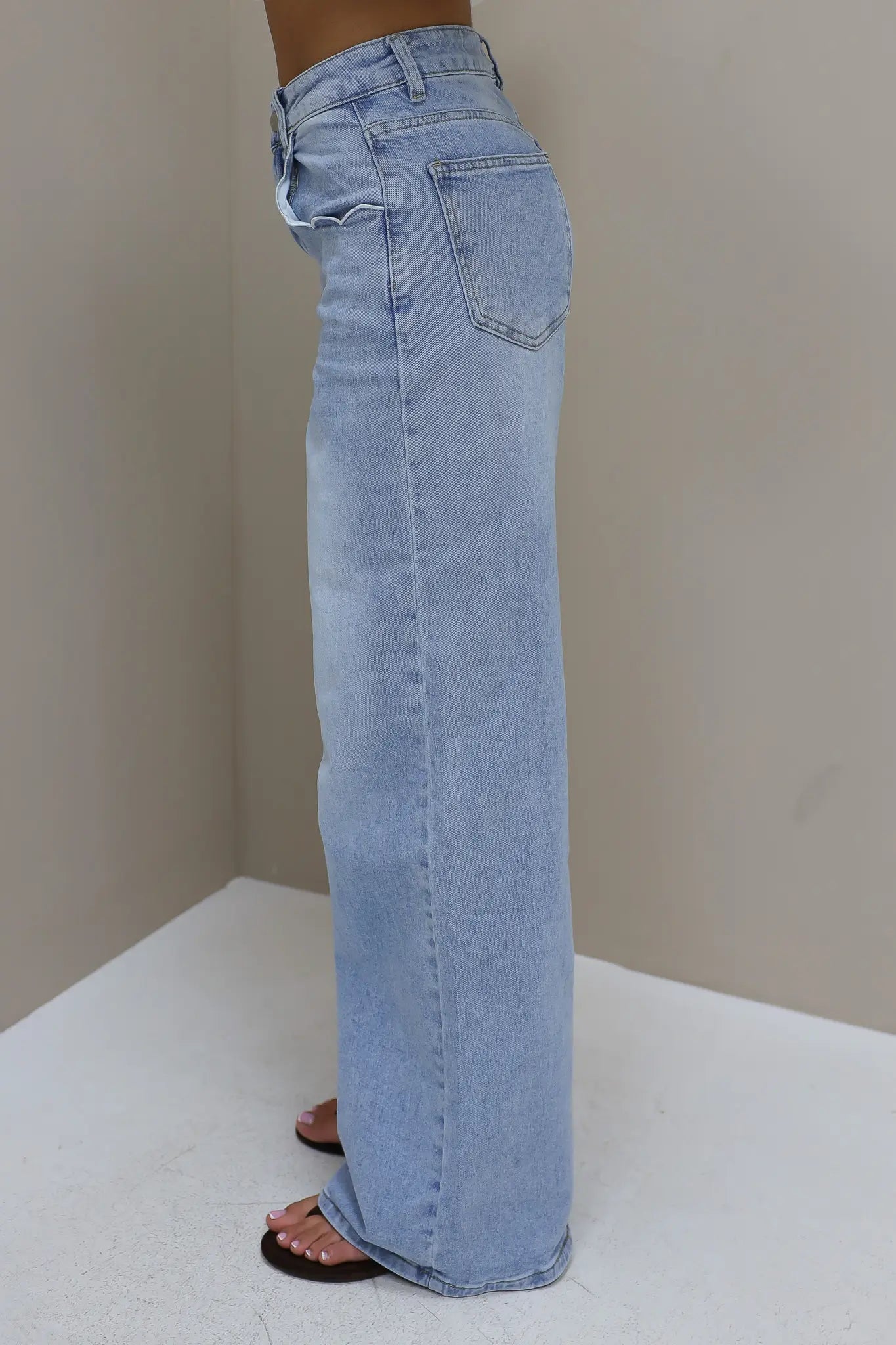 Jeans Wide Leg Stretch Licht Blauw 9197