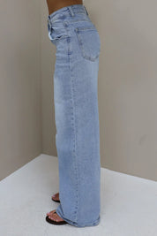 Jeans Wide Leg Stretch Licht Blauw 9197