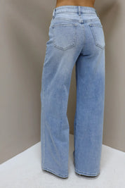 Jeans Wide Leg Stretch Licht Blauw 7386