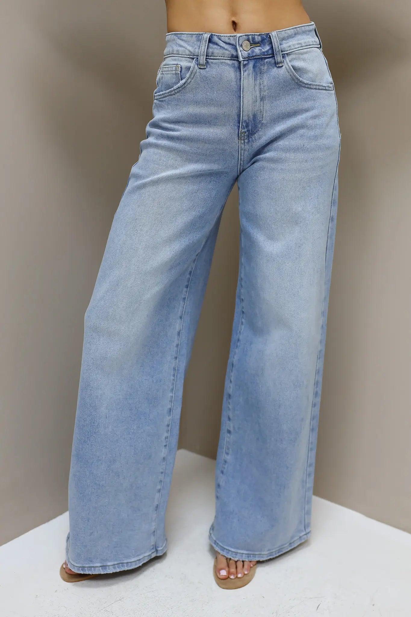 Jeans Wide Leg Stretch Licht Blauw 7386