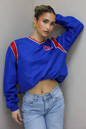 Vintage Jersey Long Sleeve Blauw