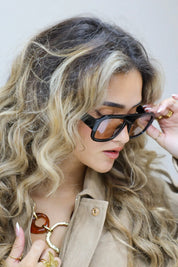 Abbey Zonnebril Zwart/Roze