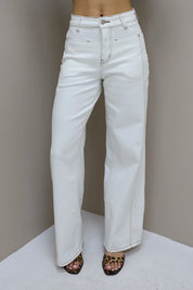 Jeans Wide Leg Stretch Wit 9207-7
