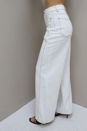Jeans Wide Leg Stretch Wit 9207-7