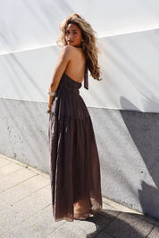Maxi Jurk Donker Bruin