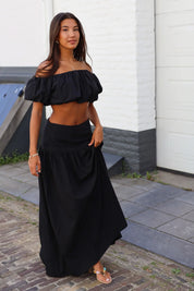 Maxi Rok Ballon Fit Zwart