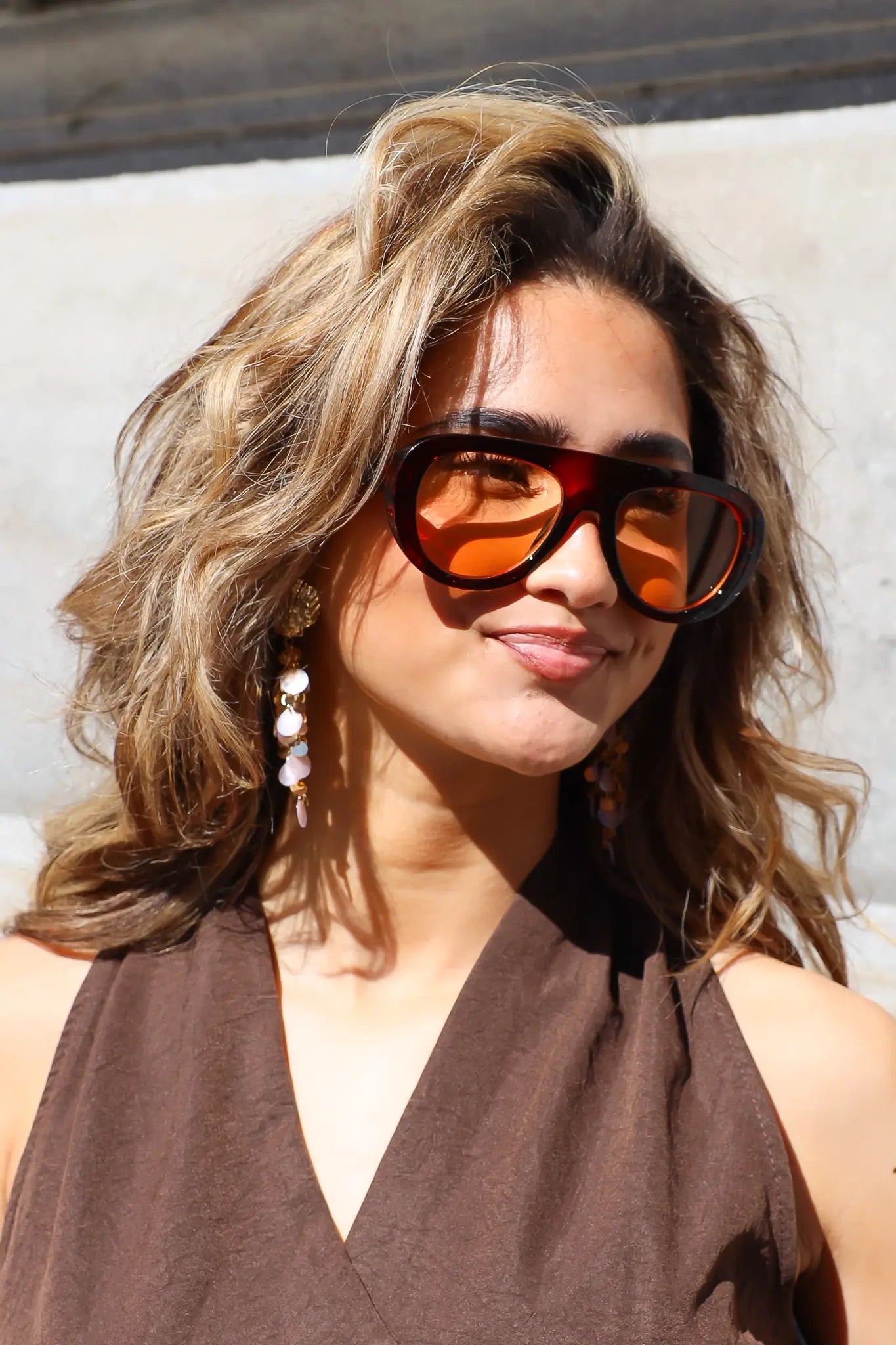 Zonnebril Elena Bruin