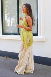 Halter Top Satijn Groen