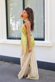 Halter Top Satijn Groen