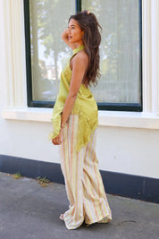 Halter Top Satijn Groen