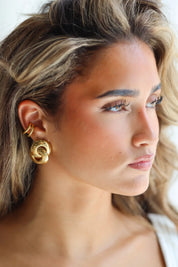 Earcuff Dubbele Loop Goud