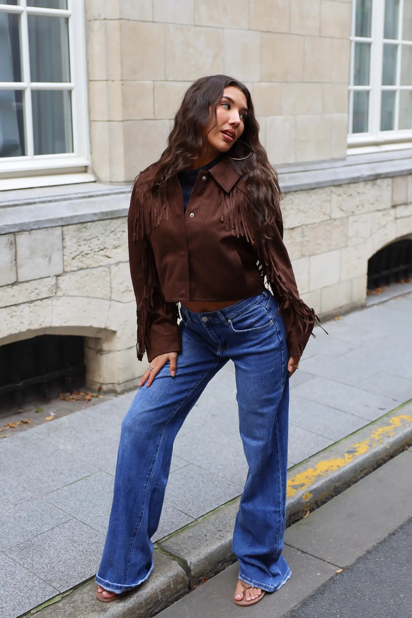 Extra Tall Wide Leg Jeans Blauw 7437-1