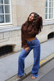Extra Tall Wide Leg Jeans Blauw 7437-1
