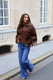 Extra Tall Wide Leg Jeans Blauw 7437-1