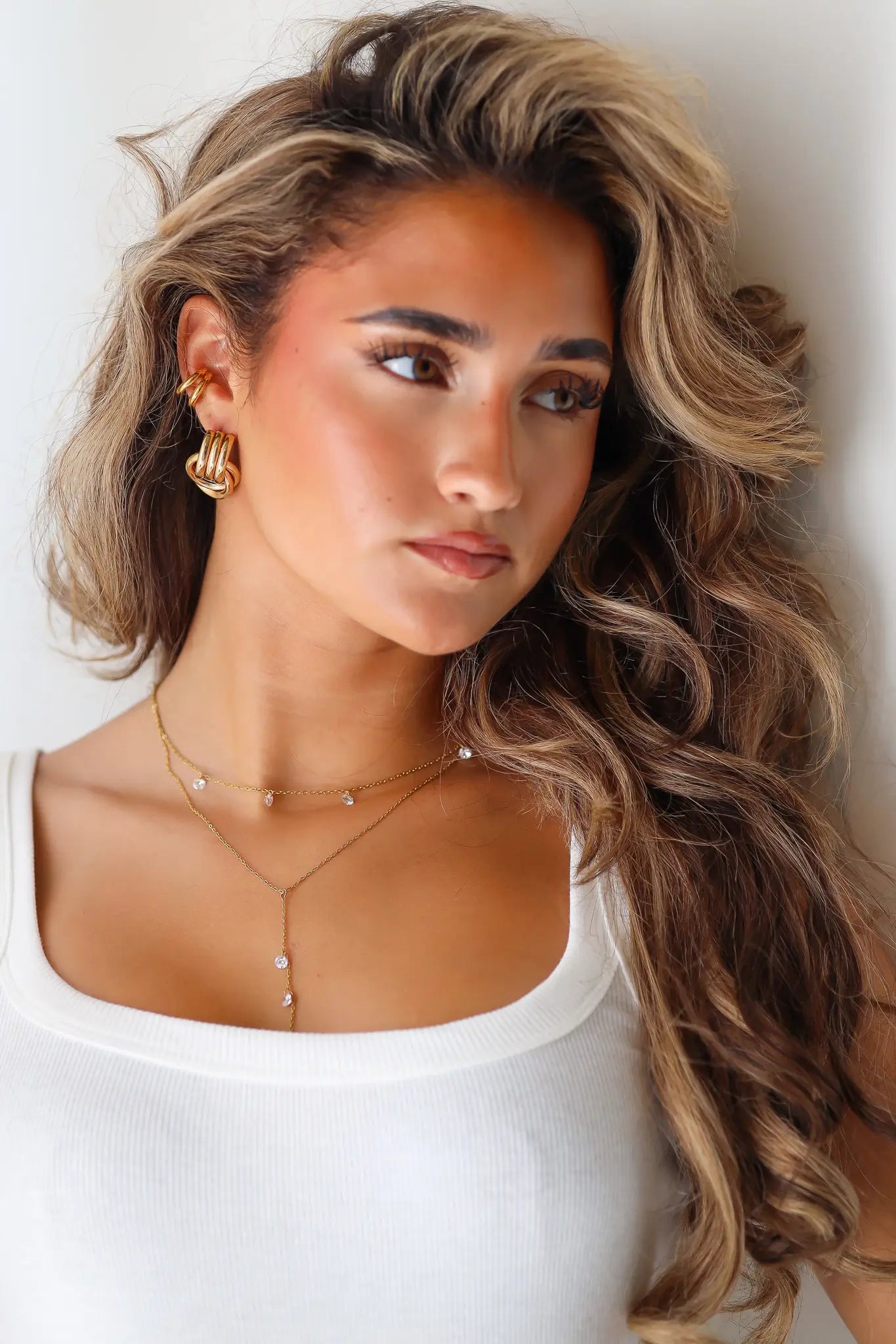 Ketting Crystal Drop Goud
