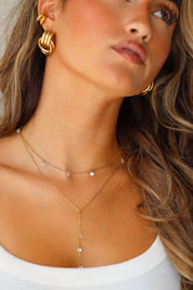 Ketting Crystal Drop Goud