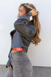 Atelier Series Reworked Blazer Cropped Grijs