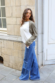 Extra Tall Wide Leg Jeans Blauw 7437-1