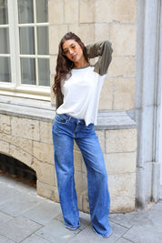 Extra Tall Wide Leg Jeans Blauw 7437-1