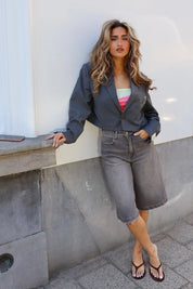 Denim Jort Bruin