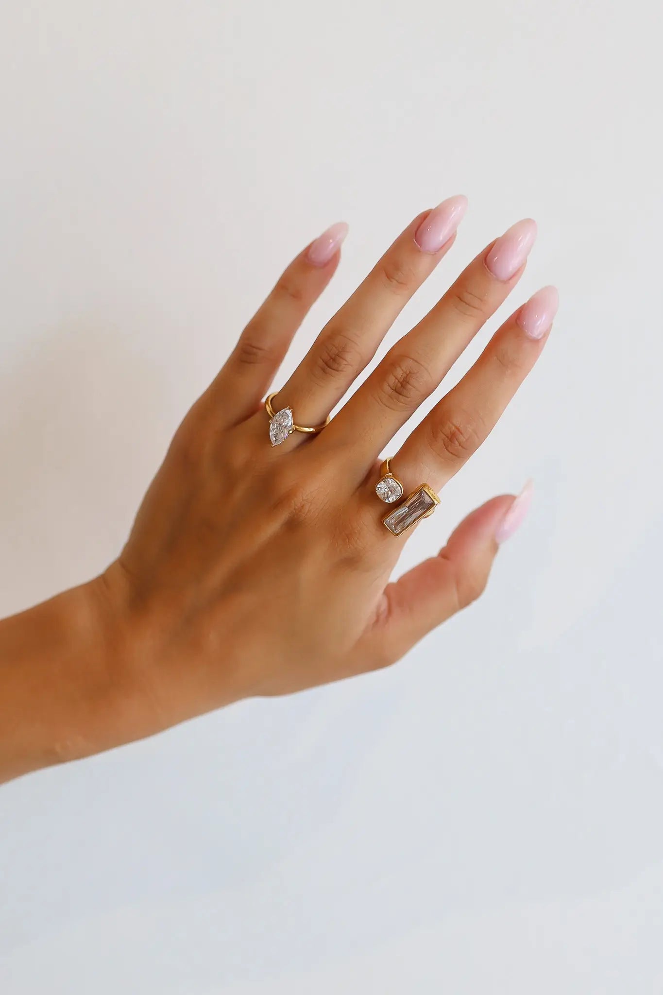 Ring Statement Rechthoek Goud