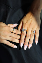 Ring Statement Rechthoek Goud