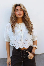 Blouse Kant Beige