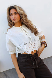 Blouse Kant Beige