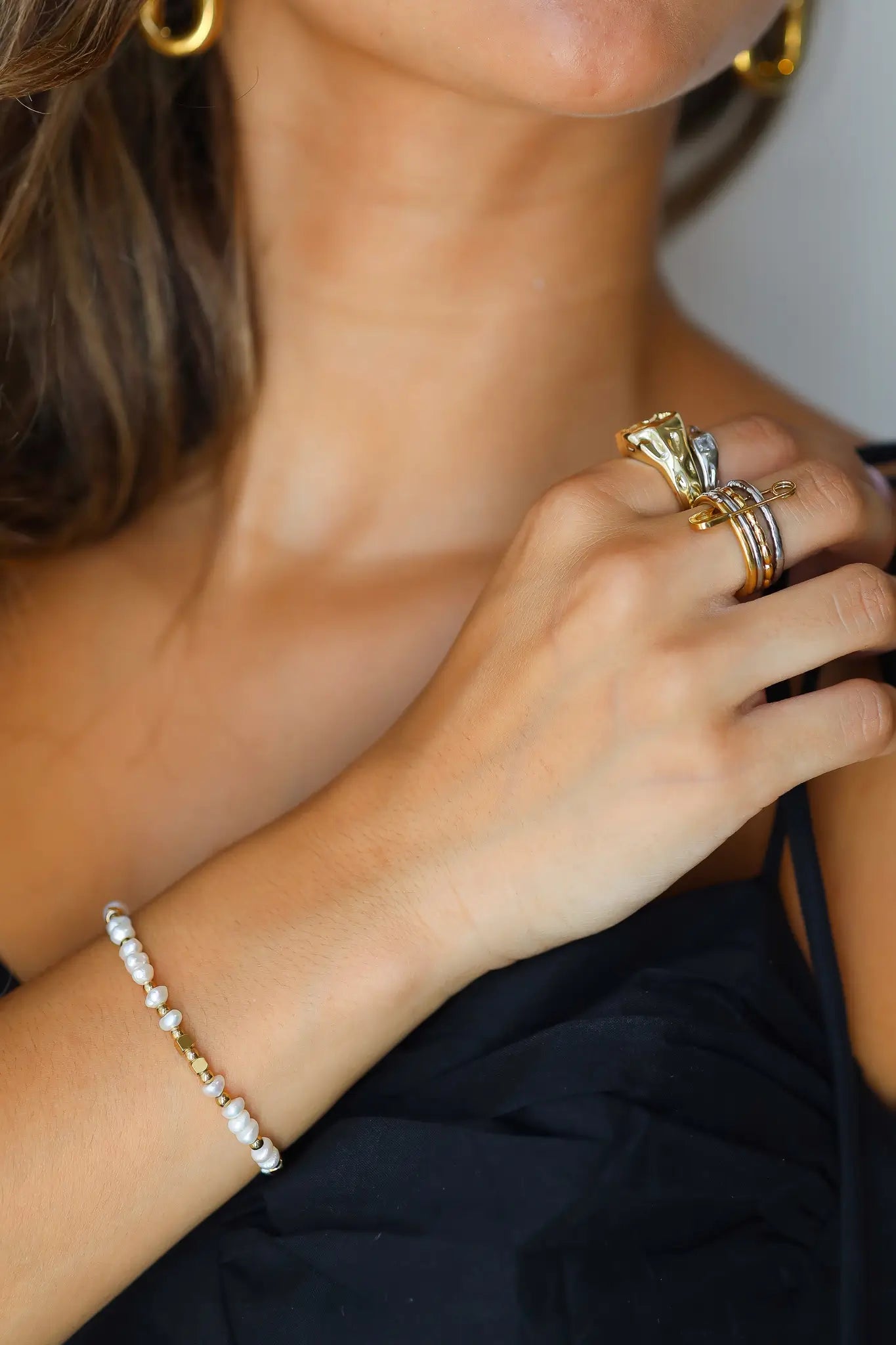Ring Bandjes + Clip Zilver/Goud