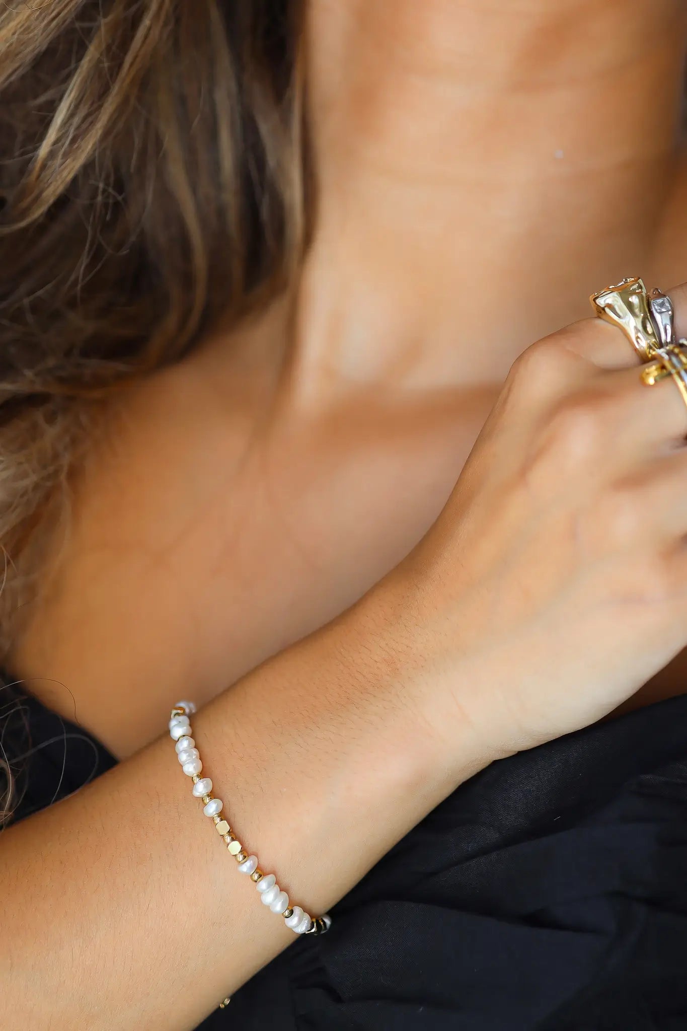 Armband Pearl Glow Goud