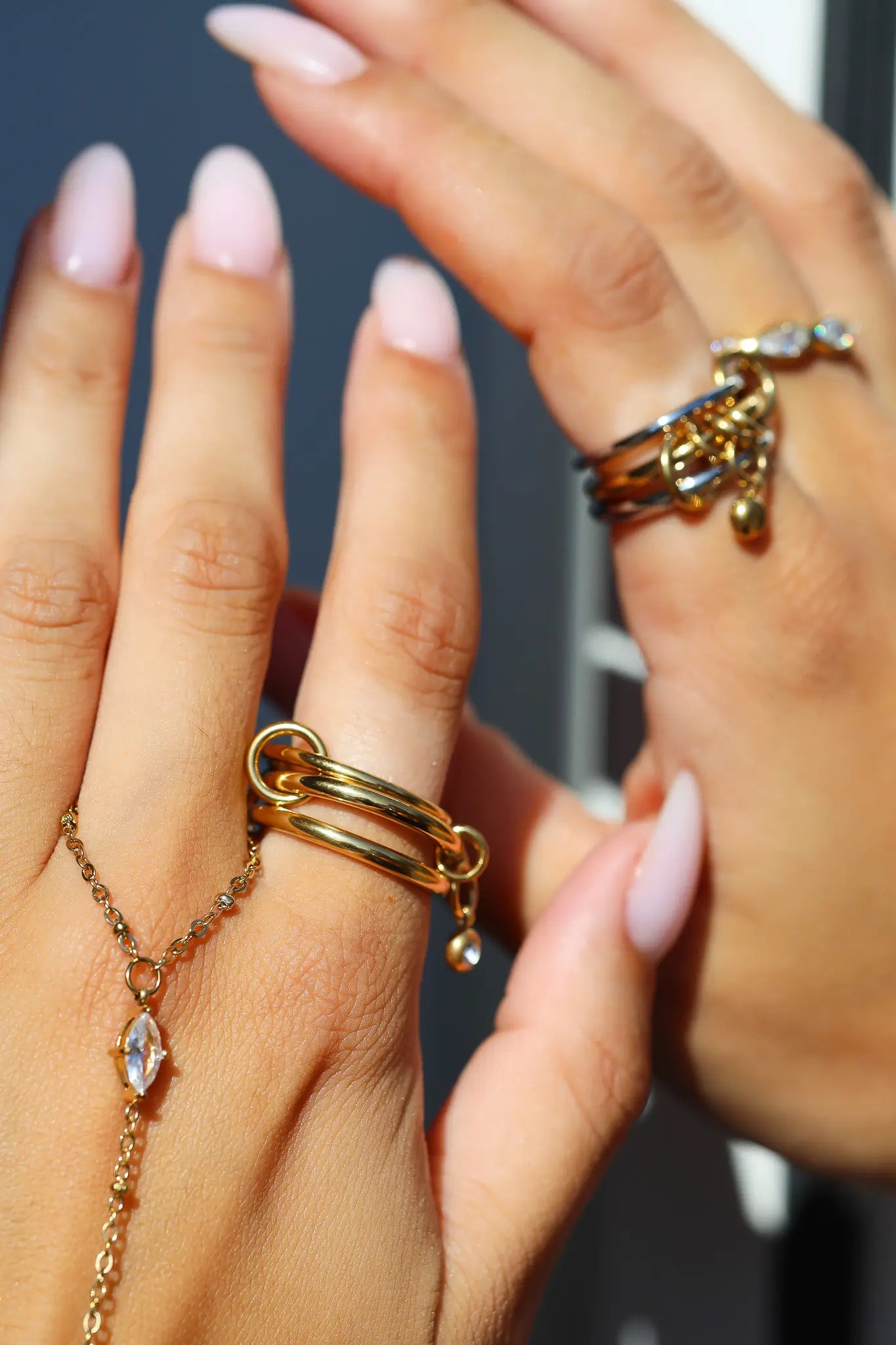 Ring Bandjes + Charm Goud
