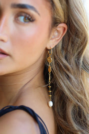 Oorbellen Coin Pearl Goud