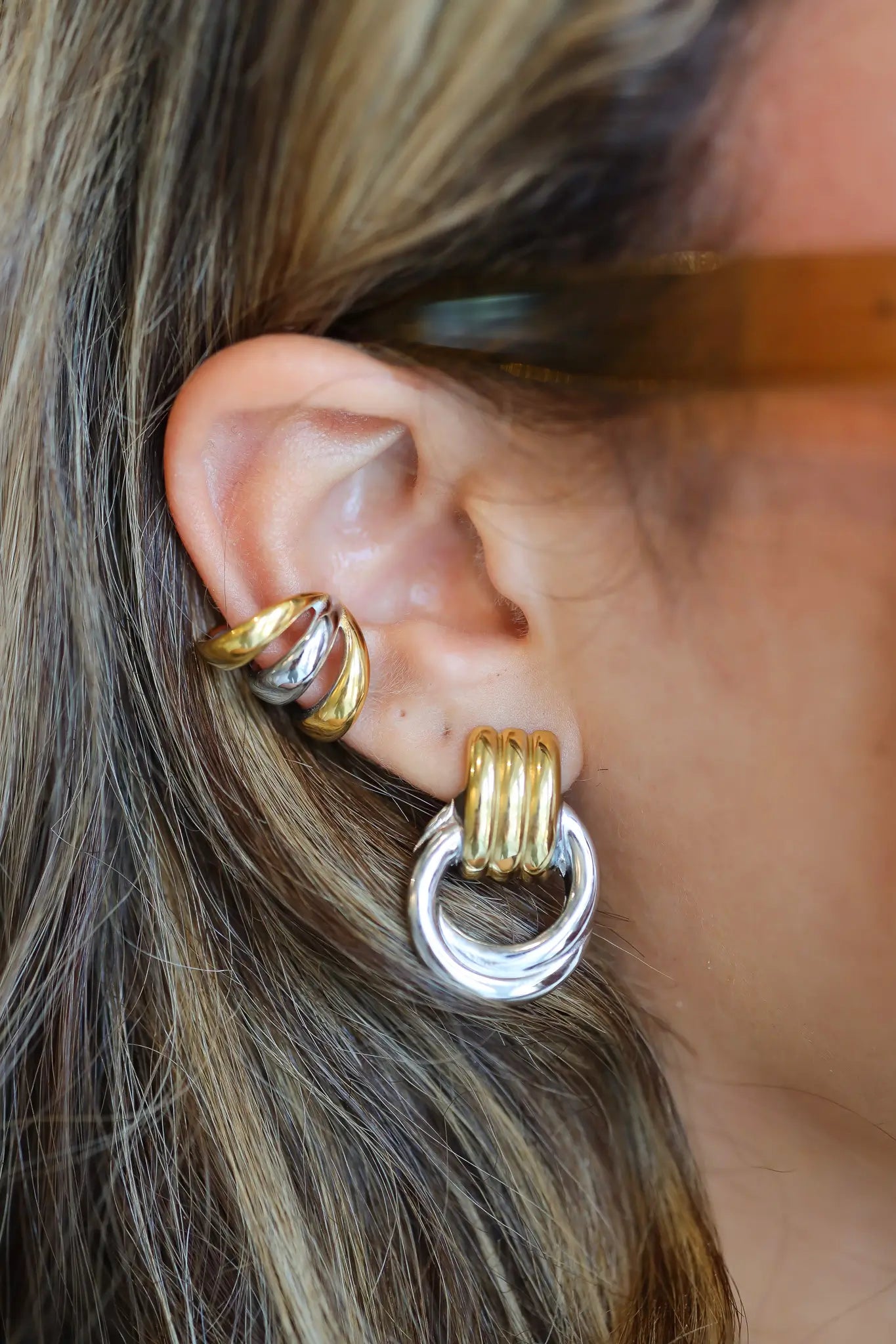 Oorbellen Sienna Duo Goud/Zilver