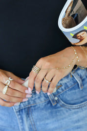 Ring Stacked Crystal Goud