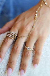 Ring Crystal Line Goud