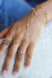 Ring Crystal Line Goud