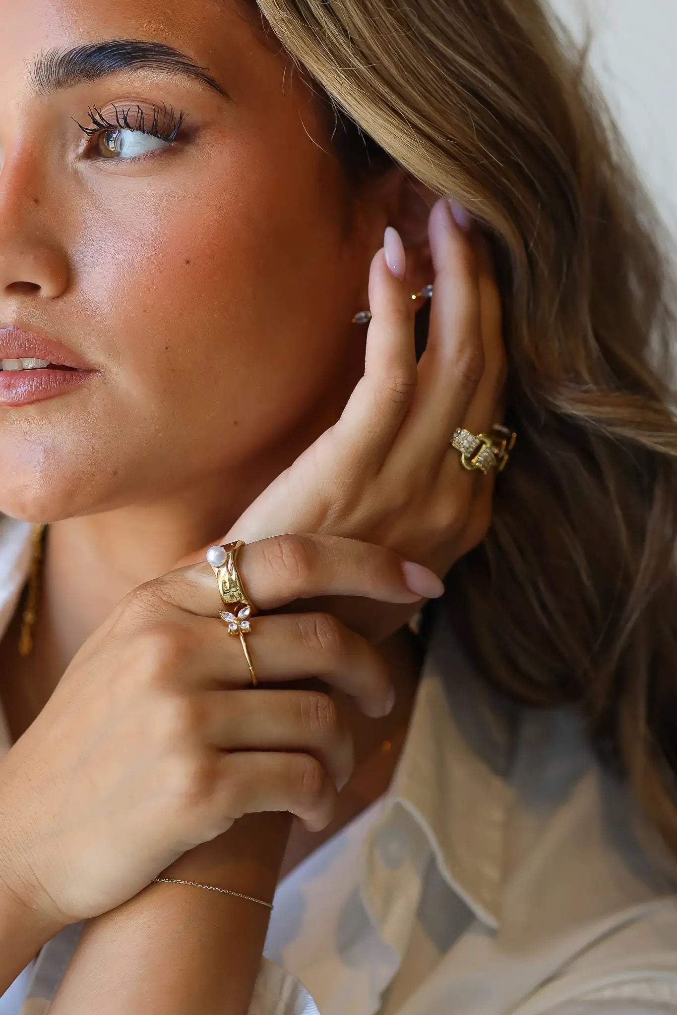 Ring Vlinder Goud